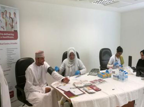 Burjeel Medical Centre – Oman partnered with Abraj Energy Services  for a medical camp