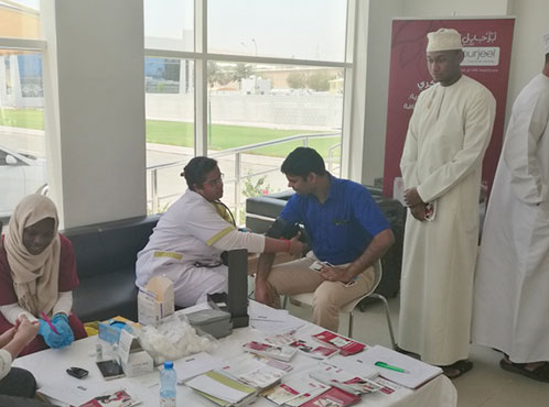 Burjeel medical centre, Oman partnered with Oman Fibre Optics for a health screening campaign on 27 April 2017.