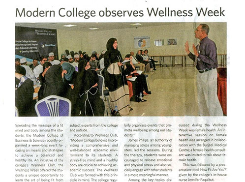 Burjeel Medical Centre – Oman is in the news for its Wellness Week.